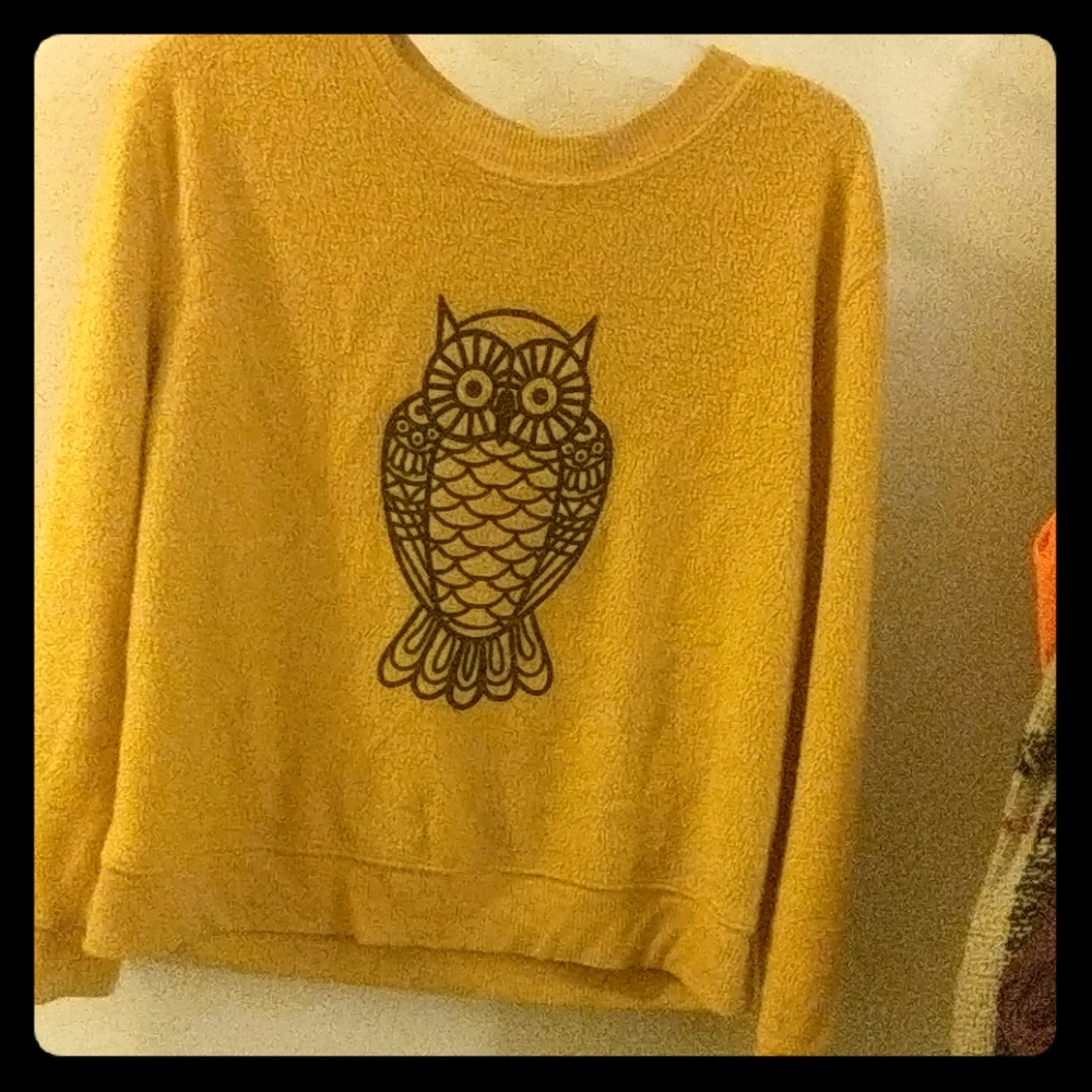 Juniors owl sweater